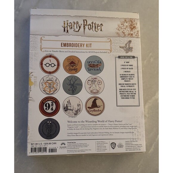 Harry Potter Wizarding World Embroidery Kit Warner Bros. 2020 New - Picture 2 of 3